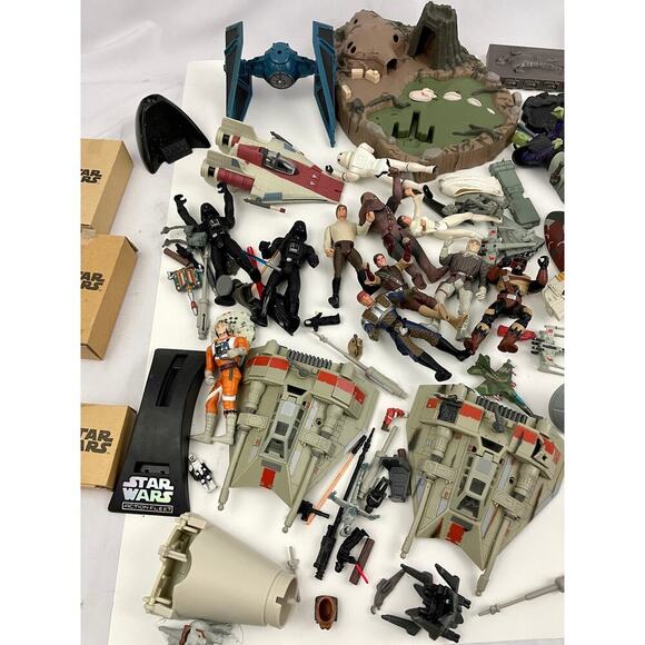 VTG Star Wars 1990s Action Figures Kenner Ships Micro Machines Lot Bundle - Picture 5 of 16
